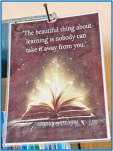 Bild: The beautiful thing about learning is nobody can take it away from you.